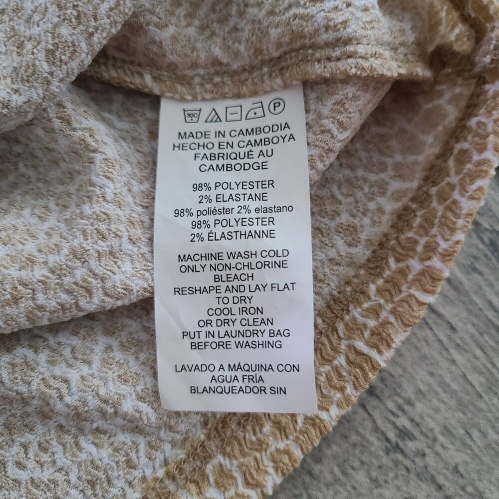 Michael Michael Kors women's khaki short sleeve blouse medium NWT - Picture 12 of 13